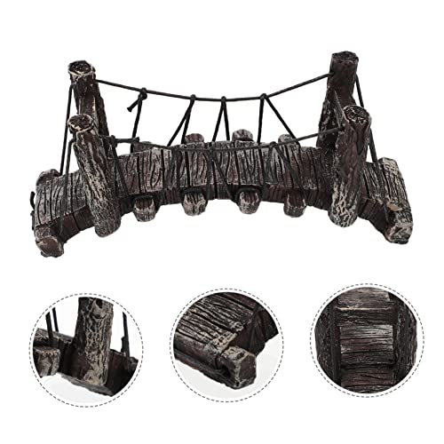 Veemoon Fish Tank Simulation Rope Bridge Aquatic Ornament for Landscape Decoration