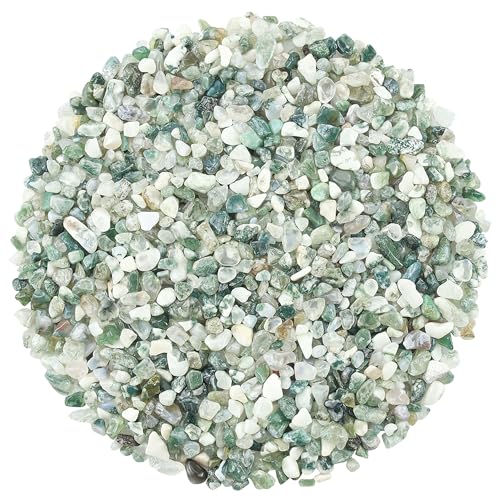 ZHIYUXI Aquatic Agate Crystal Chips Bulk Fish Tank Decorations Aquarium Rocks Gravel Vase Filler Stones Crystals for Candle Making Witch Kit Gravel for Plants Quartz Sand Gemstone 0.44 lbs - color: U# Aquatic Agate, size: 0.44lbs