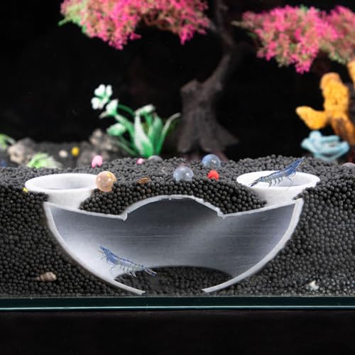 Aquarium Underground Tunnel, Shrimp Cave Aquarium Tunnel, Shrimp Hides for Fish Tank, Betta Fish Tank Decor Accessories (Hide C)