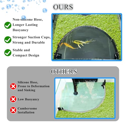 Floating Plant Corral for Aquarium, Fish Tank Accessories to Protects Duckweed from Filters, Automatically Adjusts Height According to Water Level, Suitable for All Duckweed and all aquariums(Style 2) - size: Style 2