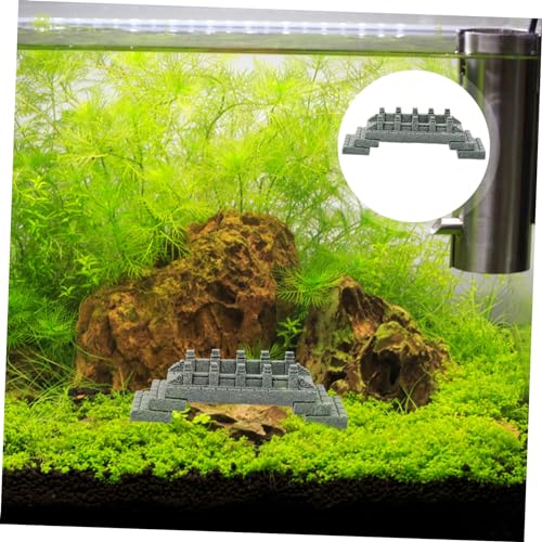Toyvian Miniature Vintage Arch Bridge Aquarium Decor Landscaping Statue for Fish Tanks Ornament for Indoor Outdoor DIY Micro Landscape