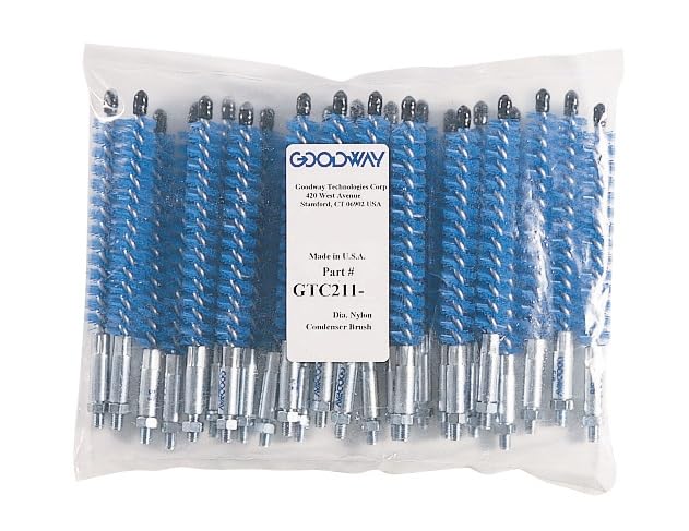 Goodway Blue Nylon Tube Cleaning Brush (11/16" Quick Connect, Pack of 25) - size: 11/16" Quick Connect, pack of 25