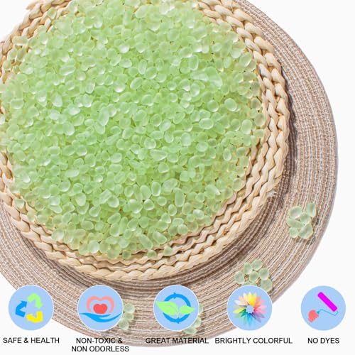 Keedolla Sea Glass Stones Frosted Glass Pebbles Gemstones for Aquarium Gravel Fish Tank Rocks, Vase Fillers, DIY Crafts - Fluorescent Green(230g/8oz) - color: Fluorescent Green, size: 0.5 LB