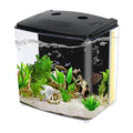 AQUANEAT Fish Tank, 1.2 Gallon Aquarium, Small Betta Fish Tank Starter Kit with LED Light and Water Filter Pump, Rectangular