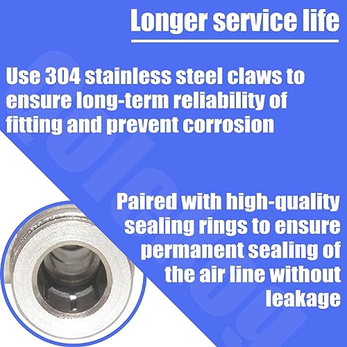 5 Pack 3/8" Nickel Plated Brass Pneumatic Push To Connect Elbow Fittings - size: 3/8" OD(5Pcs), style: Elbow