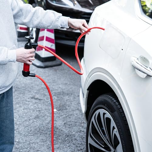 Siphon Pump 200cc Fluid Transfer Pump(2nd Generation), Fuel Transfer Hand Pump Kit for Gas, Oil, Water and Liquids, Efficient and Lightweight