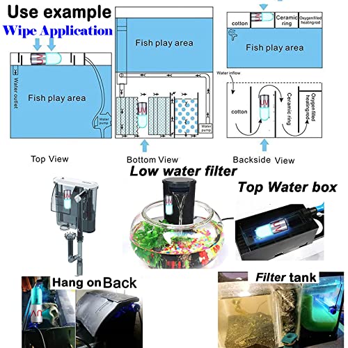 3W Aquarium Clean Light Fish Tank Algae Clean Light Green Water Clean Fish Tank Water Clean Lamp for Sump Pond Filter Tank - size: 3W without Timer