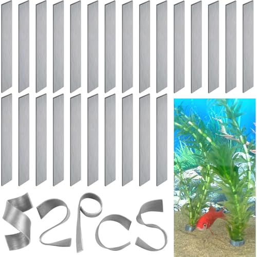 Pack of 50 Aluminum Aquarium Plant Anchors Secure Water Plant Floating Safe for Fish Fishtank Decoration