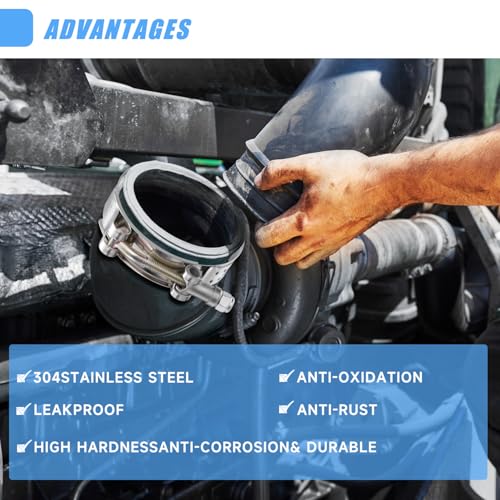 14Pack 1.25" T Bolt Hose Clamps - 304 Stainless Steel Turbo Intake Clamp for Turbo Tubes, Intercooler Pipes, Heavy Duty Radiator Hose Clamps Adjustable Range 40mm-46mm for 1.25" Hose ID - size: 1.57 - 1.80 inches, style: 14pcs t bolt hose clamp