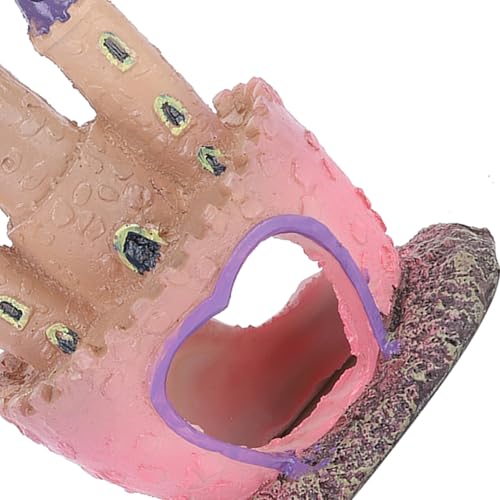 Resin Cartoon Castle Shape Ornaments Landscape Decoration for Aquarium Fish Reptiles Tank Made of Quality Resin Material Durable and Safe for Fish Tank Aquarium Reptile Box