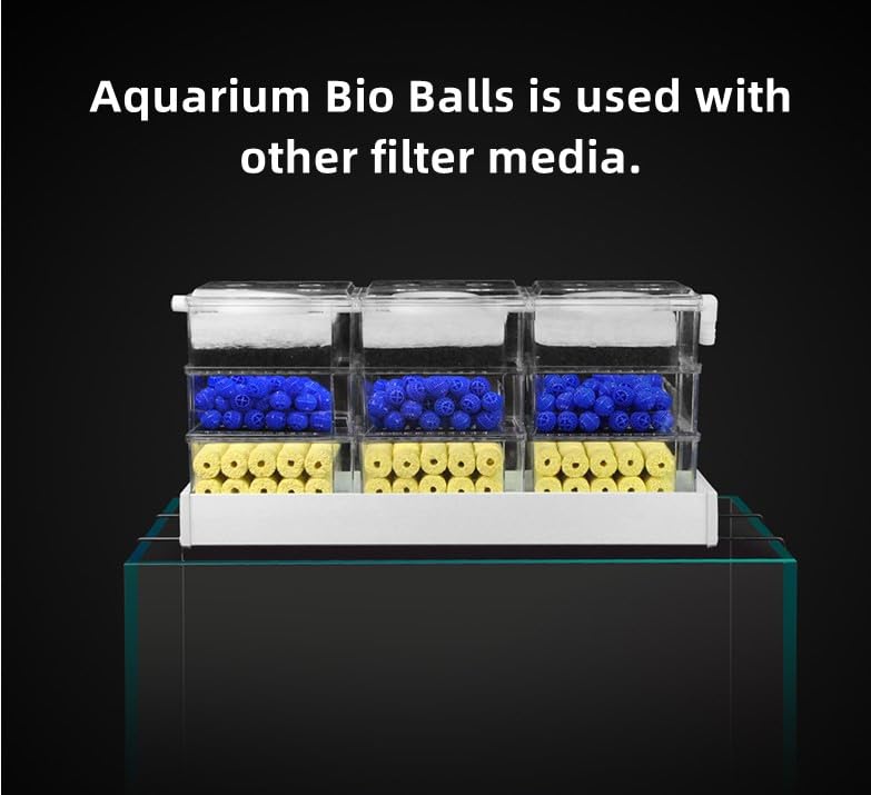 Balls Filter Media, Aquarium Filter Ball 500ml Reusable Freshwater Seawater for Aquarium and Pond Filter Media