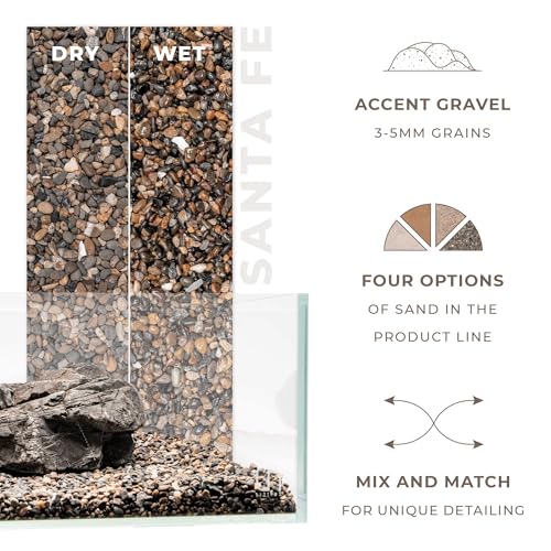 Ultum Nature Systems Controsand Santa Fe Aquarium Gravel (8L) - Small Pebbles for Fish Tank - Planted Aquarium Rocks - Fish Tank Substrate - Aquarium Pebbles - Versatile Fish Tank Stones - size: 8L