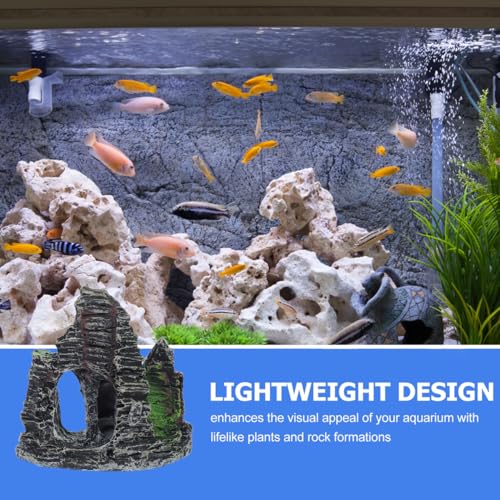 Toyvian Aquarium Decorations Set 13Pcs Realistic Aquarium Fake Plants and Rock Cave Hideouts Fish Tank Decor Kit for Bettas Goldfish Tropical Fish 4.44X4.25X2.16In