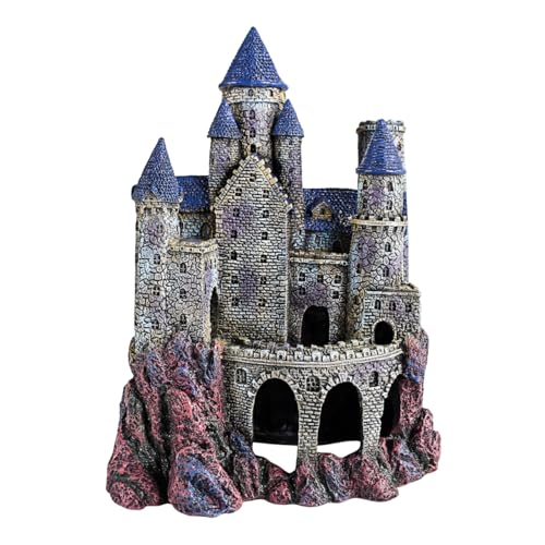 Penn-Plax Age-of-Magic Wizard’s Castle Aquarium Décor – Resin for Freshwater and Saltwater Fish Tanks – Large (RRW8) - size: Large