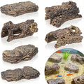 Warmtree 6 Pcs Diorama Rocks Artificial Tree Stump Miniature Stone for Diorama Supplies Micro Train Landscape Mini Garden Figurines Fish Tank Decor Cave Terrarium