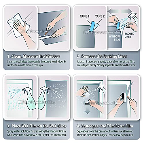 BDF MTWH Decorative Window Film White Matte Frosted Opaque Privacy - 60in X 100ft - size: 60 Inch x 100 Feet