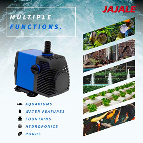 792 GPH Submersible Water Pump - Adjustable Quite Aquariums, Fountains, Hydroponics, and Pond Pump, 9.1ft Lift, 55W - color: Blue; 1 Pack, size: 792 GPH