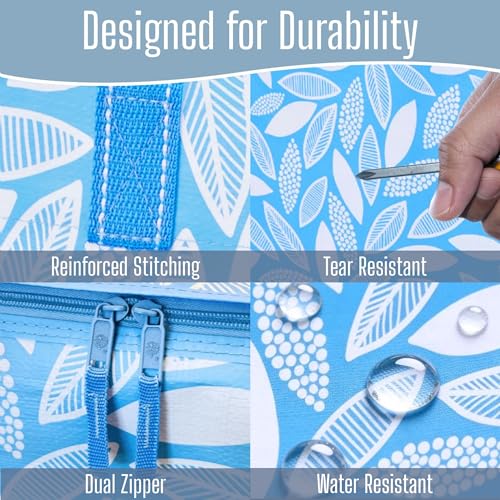 VENO 4 Pack Heavy Duty Moving Bags, Extra Large Storage Bags with Reinforced Handles & Strong Zippers, Foldable & Reusable Moving Box Alternative for Clothes & Dorm Storage - color: Spring Breeze, size: 4 Pack
