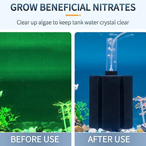 Pawfly Large Aquarium Bio Sponge Filter Quiet Betta Fry Shrimp and Small Fish Foam Filter for Fish Tank up to 50 Gallon