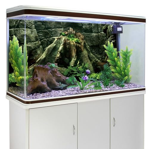 AWERT 72x24 inches Stone Aquarium Background River Bed & Lake Aquarium Vinyl Background Stone Fish Tank Background