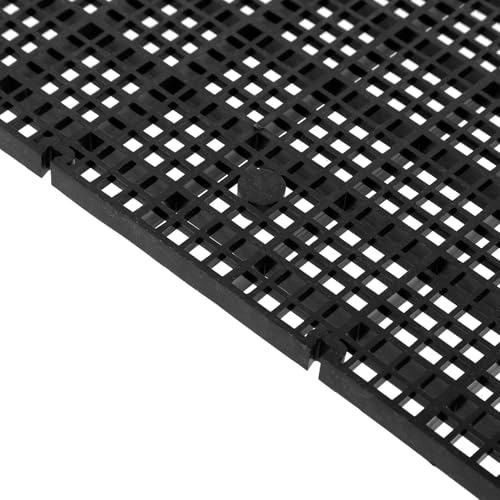 BESPORTBLE 10pcs Aquarium Fish Tank Divider Plastic Grid Panel 30x15cm Black Bottom Filter Mesh Partition for Breeding Separation and Fish Isolation