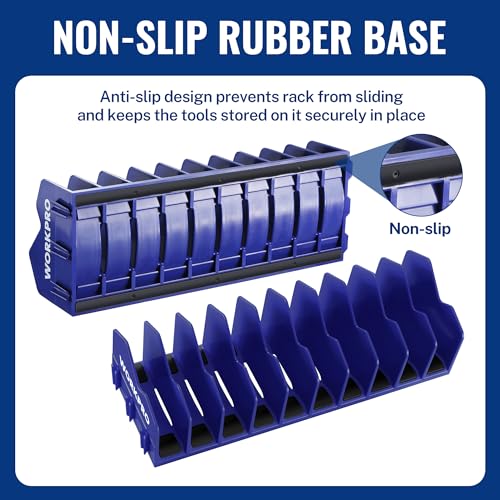 WORKPRO 2-Pack Plier Organizer Rack, Pliers Holder and Cutter Organizers with Non-Slip Rubber Base, 20-Slot Tool Box Organizer, Tool Drawer Organizer, Tool Storage, Plier Rack (Pliers Not Included) - color: Blue &Red, size: 2 Pack