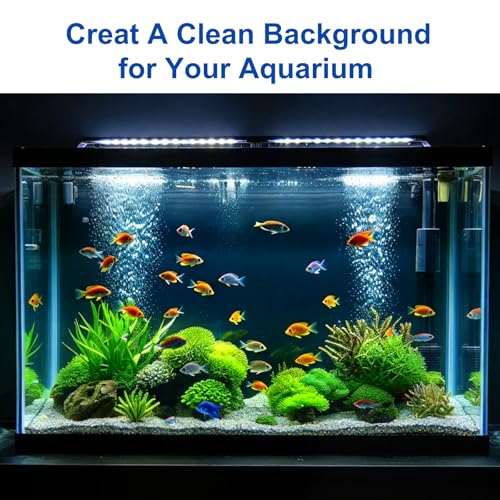 ELEBOX Aquarium Background Blue Black Fish Tank Background Wallpaper Double-Sided Aquarium Backing, Aquarium Decorations for 10 Gallon 20 Gallon Aquarium 11.8" x 24.4" - size: 11.8" H x 24.4" L