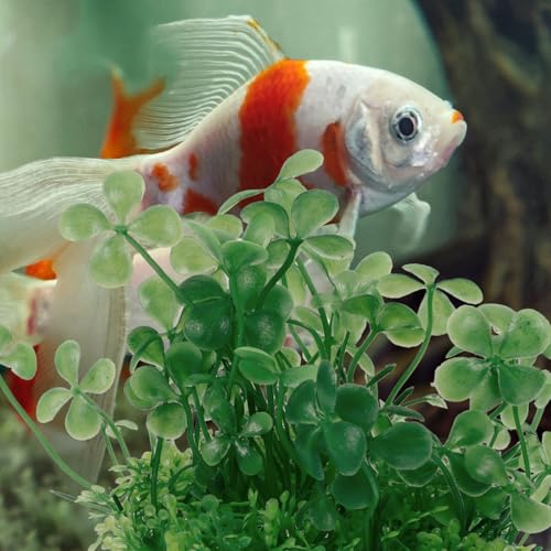 BESPORTBLE Artificial Aquarium Plant Decor Realistic Plastic Fish Tank Decoration for Natural Aquatic Landscapes Lightweight St Patrick S Day Green Fish Tank Accessories 5.90X5.90X3.93In