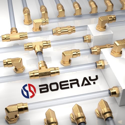 1/4" Quick Push to Connect Fittings Brass 90 Degree Union Swivel Elbow Joint DOT Approved 1/4 inch Tube OD Air Line Adapter Air Suspension Kit for Car Truck Trailers and Air Brake System 2pcs - size: 1/4" OD 2PCS, style: Elbow