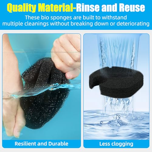 AQUANEAT 8 pcs Replacement Canister Filter Pads Compatible with AMOSIJOY/PONDFORSE 172/225/265GPH Aquarium Filter Media Generic Floss - size: 8 pcs