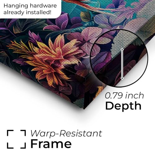 CanvasWis Betta Fish Ornamental Boho Art Design 4 Printed Canvas Wall Art For Family Home Decor Living Room Bathroom Bedroom Gifts Wall Decor Keepsakes Ready to Hang - color: Design 4, size: Small(8x10in)