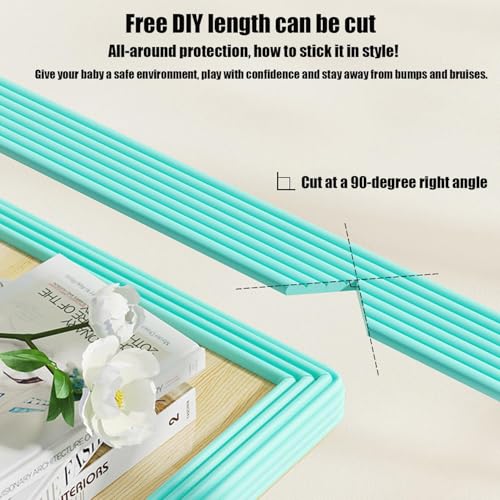 Edge Protector for Baby, Desk Edge Cushion, Extra-Wide Soft Rubber Foam Padding, Baby Proofing Edge Corner Protectors Self Adhesive Furniture Corner Guard Bumper for Table 6.5ft Black - color: Black, size: 200*8*0.8cm