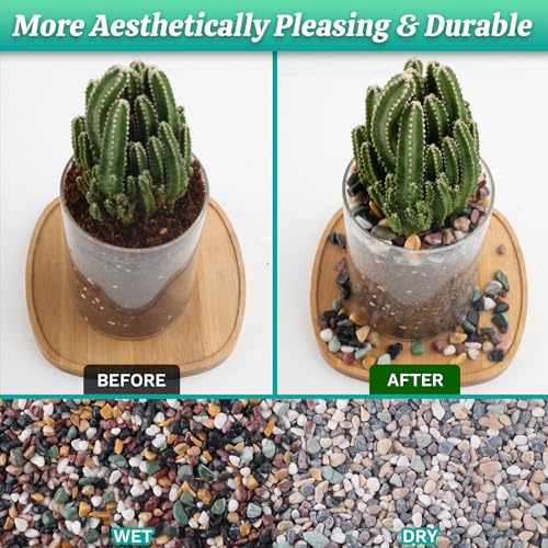 AVALUTION Aquarium Gravel for Plants -18lb Fish Tank Gravel for Succulent Cactus & Bonsai, 1/4Inch Decorative River Rocks Pebbles for Gardening, Flower Pots, Landscaping, Terrarium - color: Mix Gravel, size: 18LB