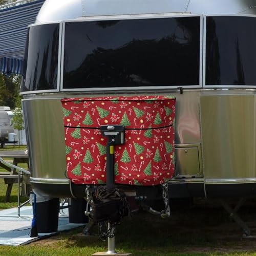 Christmas Tree 20lb RV Propane Tank Cover for Travel Trailer Polyester Waterproof Cover Sun Protection Easy To Stall - color: Christmas Tree, size: S(20LB)