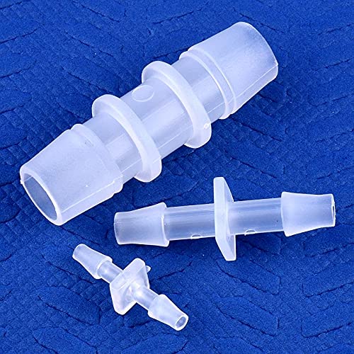 Plastic 5/16” hose ID Barb pipe connectors Joint Splicer Mender Adapter Union Boat Water Air Aquarium O2 Fuel (pack of 6) - size: 5/16 Inch, style: 6