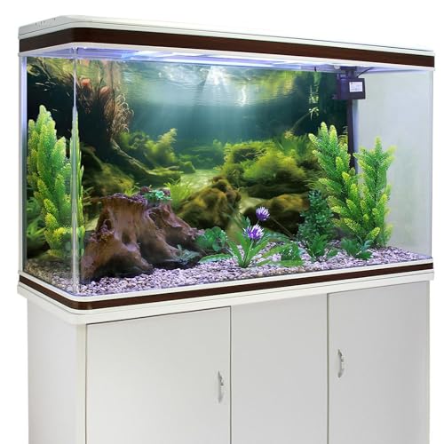 AWERT 30x18 inches Ocean Floor Aquatic Plants Aquarium Background Undersea Theme Aquarium Background Polyester Underwater Fish Tank Background - size: 30x18in/75x45cm
