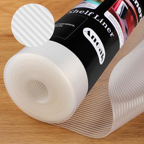 Anoak Shelf Liner Cabinet Liner, Non Adhesive Washable 17.5 Inch x 20 FT(240 Inch) Waterproof Durable Non-Slip Shelf Liner for Kitchen, Drawer, Refrigerator - size: 17.5"W x 240"L