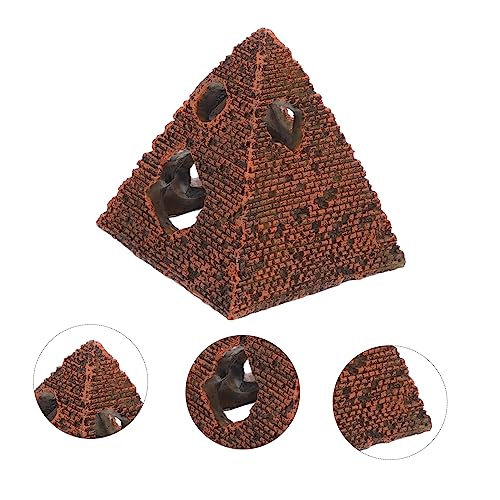 STOBOK Pyramid Accessories Embellishments Fish Tank Pyramid Prop Mini Aquarium Bridge Fish Tank Decor Fish Tank Ornament Fish Tank Props DIY Ornament Egyptian Decor Aquarium Fish Plant