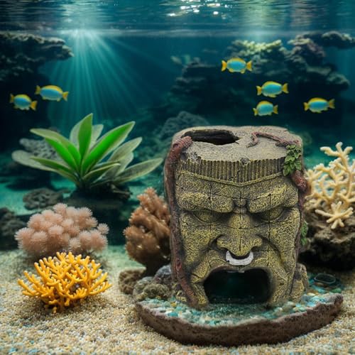 Fish Tank Decor - Resin Statue Ornaments, Realistic Landscaping Accessories, Aquarium Decoration, Multi Purpose Display | Reptile Home Pond Garden for Reptile Home Pond Garden