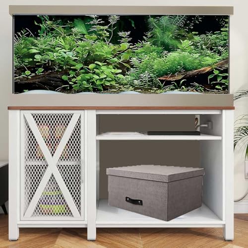 Aquatic Plant Aquarium Background, River Bed & Lake Tropical Undersea Tree BranchFish Tank Background, 6 EVA Double-Sided Tapes 48x24 inches/120x60 - color: Green, size: 48"L x 24"W
