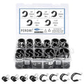 114PCS 304 Stainless Steel Cable Clamps Kit, 8 Sizes 1/4"-1-1/4" | Riveted Reinforced, Rubber Cushioned Insulated Loop, Pipe Clips, Automotive Engine Marine Boat RV, Hose Cable Management - size: 8 Sizes(6mm-32mm) 114pcs
