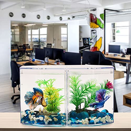 BEIJIALY Fish Hatchery Isolation Box, Fish Breeding Box, Aquarium Fish Breeder Box Multipurpose Transparent Octagonal Fish Isolation Box for Fish Breeding