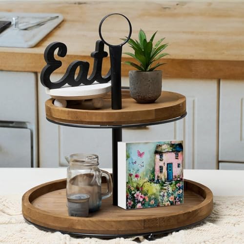 Funny Spring Decor Spring Decorations for Home Table Springtime Cottage Wood Sign Mini Art Floral Landscape Decor Springtime Home Decorative Gifts for Women 5 X 5 Inch - color: Spring 1