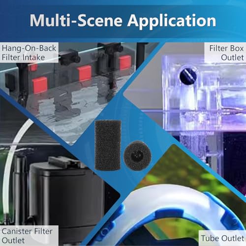 8 Pack Pre-Filter Sponge for Aquarium, Foam Filter Fry Shrimp Fish Tank 0.8" Intake, Replacement Foam Cover, Aquarium Pre Filter Foam Rolls