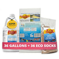 TLC Farm Pond Treatment – PondPerfect Liquid & EcoSock Dual System, Pond Bacteria for Larger Outdoor Ponds – 1 Box Treats Up to 1/4 Acre – 36 Gallon + 36 EcoSock - size: 36 Gallons + 36 EcoSocks