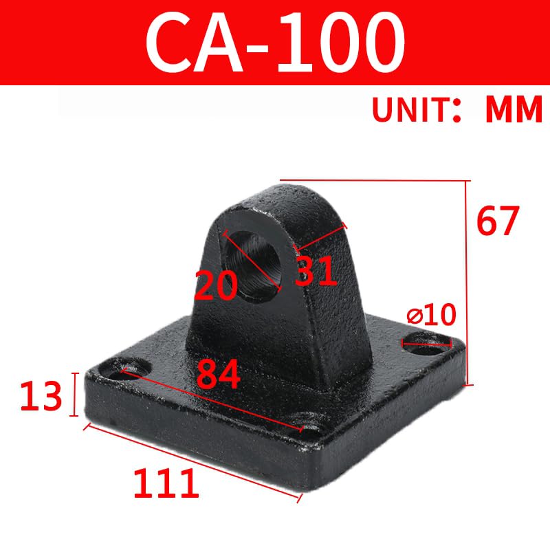 SC Cylinder CA Series Link Base - Single Ear Mounting Bracket, Standard Accessory for Pneumatic Cylinders (CA100) - color: CA, size: 100