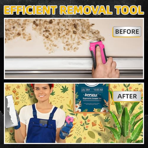 DIYSELF 1 Pack Razor Blade Scraper with 15 Extra Blades, Scraper Tool for Cleaning Window, Paint, Cooktop, Oven, Glass Stove Top Scraper, Razor Scraper with Buit-In Blade Storage (Pink) - color: Pink, size: 1 Pack
