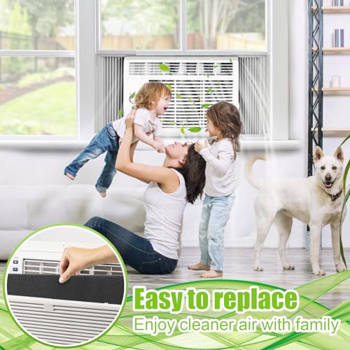 15.7" x 27.6" Extra Large Cuttable Air Conditioner Filters - Cut to Fit Carbon Pad Air Purifier Filters, Washable Reusable Foam Pad Pre Filter Roll for Air Filters AC Window Unit Charcoal Sheet - size: 15.7" x 27.6" x 0.3"