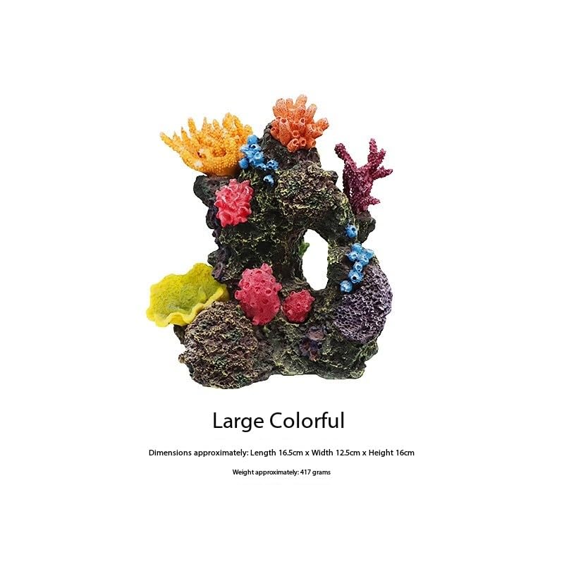Large-Sized Colorful Coral Reef - Stunning Marine Tank Decoration, Ideal Aquarium Ornament for Ornamental Fish, Exquisite Fish Tank Landscaping Craft