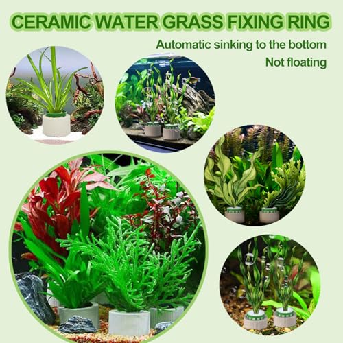 26 Pack New Upgrade Aquarium Plant Weights, Aquatic Water Plant Fixed Rings, Water Plants Cultivation Fixed Ring Plant Pot for Secure Aquatic Plant Placement (26PCS)